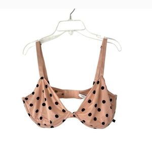 Victoria secret unlined underwire demi sexy tee nude polka dot bra size 36C